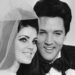 Singer Elvis Presley and his bride Priscilla Ann Beaulieu, pose for photograph following their wedding at the Aladdin Hotel in 1967. -