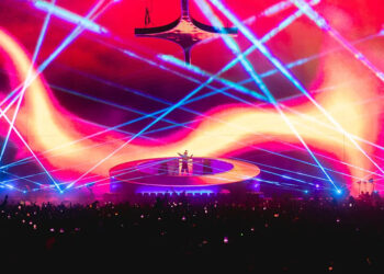 Subtronics performs at the Sahara Tent during the 2026 Coachella Valley Music and Arts Festival on April 19, 2026 in Indio, California.