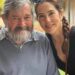 Queen Mary is pictured with her father, Professor John Dalgleish Donaldson, who recently passed away following a period of ill-health