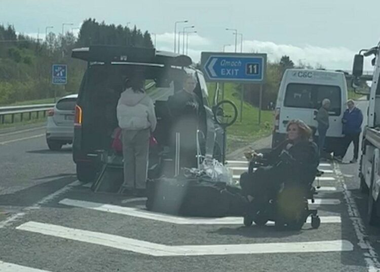 Abby Lee Miller, stranded on the carriageway in Limerick