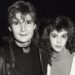 Actors Corey Feldman and Alyssa Milano during the 1987 American Music Awards in Los Angeles. -