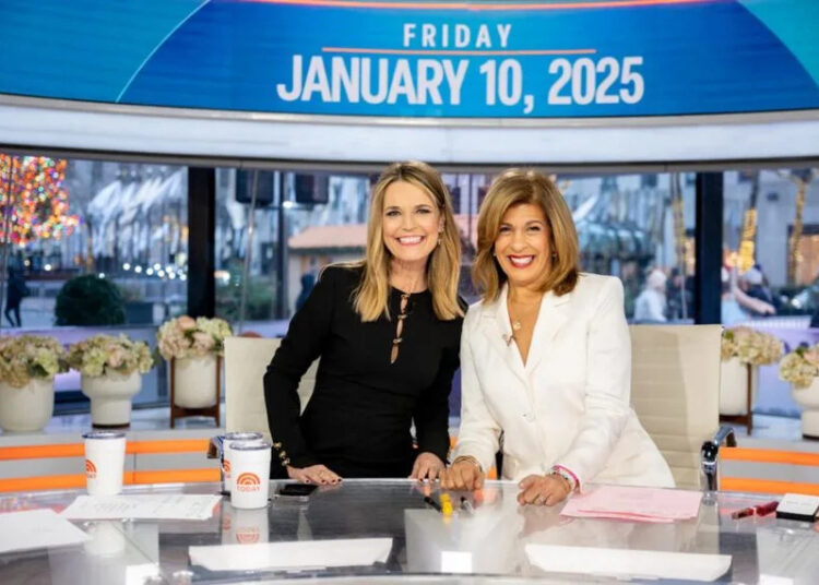 Savannah Guthrie and Hoda Kotb on the January 10, 2025, episode of NBC's 'Today.'