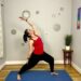Lisa Jakub performing a yoga stretch