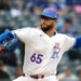 Starting pitcher Noah Cameron #65 of the Kansas City Royals pitches during the 1st inning against the Chicago White Sox at Kauffman Stadium on April 12, 2026 in Kansas City.
