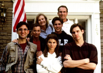 Doing Time on Maple Drive David Byron, Jayne Brook, Bibi Besch, Lori Loughlin, William McNamara, James Sikking, Jim CarreyCredit: Century Fox Film Corp./courtesy Everett Collection