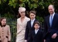 The Prince and Princess of Wales with their children on Easter Sunday