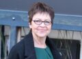 Tessa Peake Jones outside ITV Studios