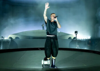 Justin Bieber performs at the Coachella Stage during the 2026 Coachella Valley Music and Arts Festival at Empire Polo Club on April 11, 2026 in Indio, California.