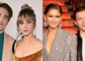 Robert Pattinson with fiancé Suki Waterhouse and Zendaya with rumored husband Tom Holland.