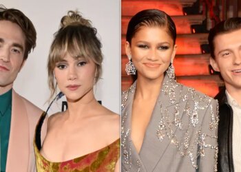 Robert Pattinson with fiancé Suki Waterhouse and Zendaya with rumored husband Tom Holland.