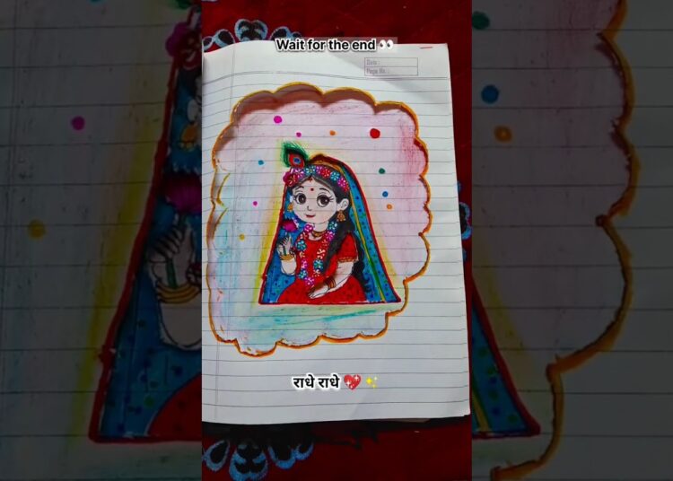 Cute Radha Rani Drawing💖 #viral #trending #shorts #art #shortsfeed #artist #sketch #drawing #art
