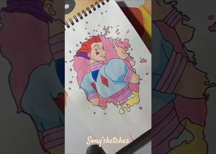 Spill Art 🎨 || Hisoka drawing || Hunter X Hunter #shorts #hunterxhunter #hisoka #ytshorts