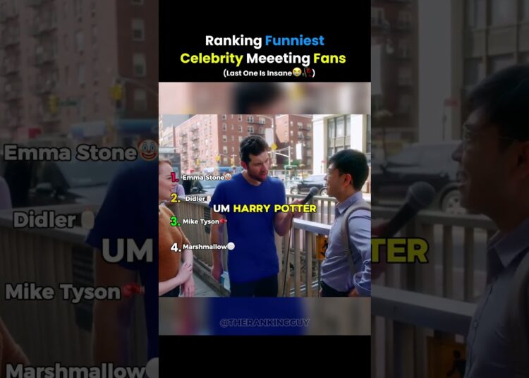 Ranking Funniest Celebrity Fan Moments #celebrity #shorts