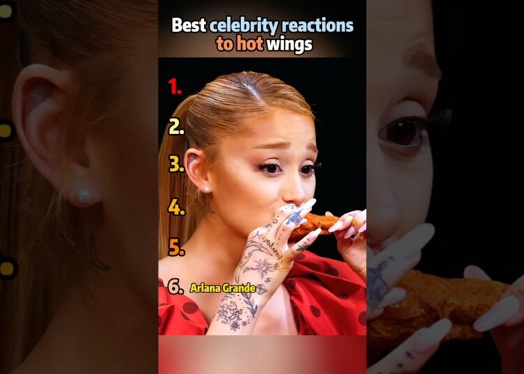 The Best Celebrity Reactions to Eating Spicy Chicken Wings
