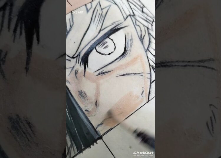 drawing zenit…. 0 eye😅#sksart#art#artist #shorts #demonslayer #drawing