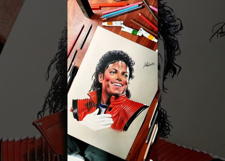 Michael Jackson Drawing 🖤#shorts #youtubeshorts #art #artist  #drawing #michaeljackson #rahiljindran