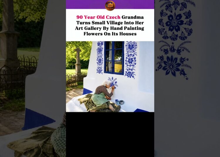 ​This 90 Year Old Grandma Turned Her Village Into An Art Gallery! 🎨🌸 #czech #usa #foryou #shorts
