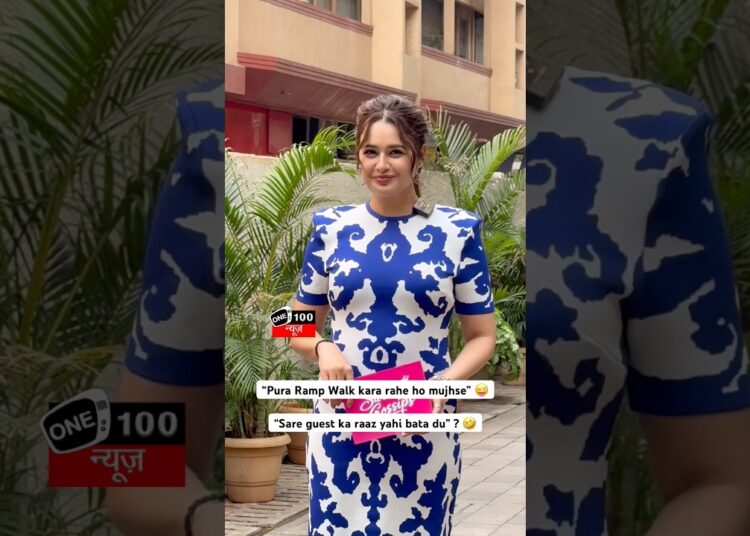 Yuvika Chaudhary spotted for her show shoot “Sweet Gossips” “Sare guest ka raaz yahi bata du” ? 🤣