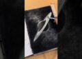 Simple drawing using charcoal powder ✨ #shorts