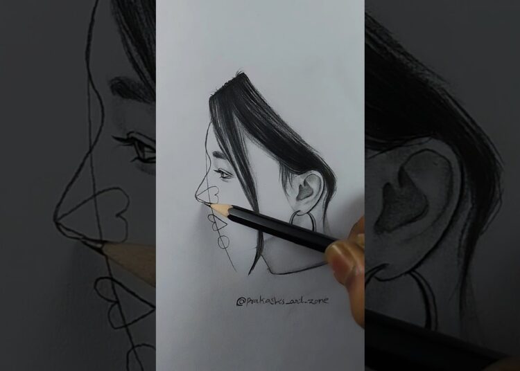 Face drawing easy trick 🤌❤️✍️  #art #drawing #artist #viral #explore #satisfying #pencil #shorts