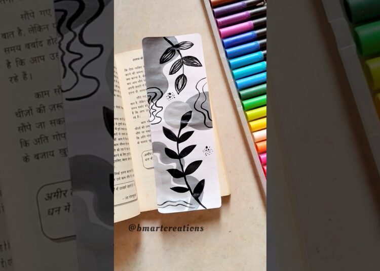 DIY boho bookmark painting 😱✨ | BM Art Creations #diy #shorts