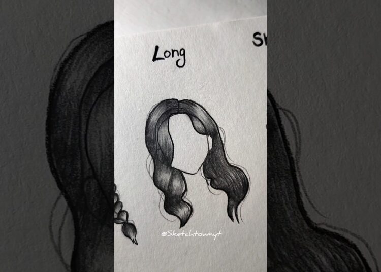 Hair drawing Braid,long,Short #howtodraw #art #drawing #artist #shorts
