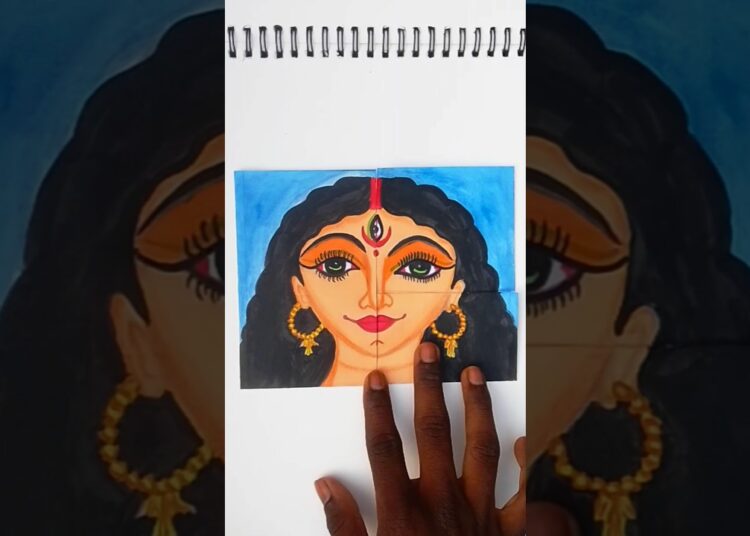 Maa Durga Painting 🌺#trending #maadurga #painting #shortvideo #art #viralshort