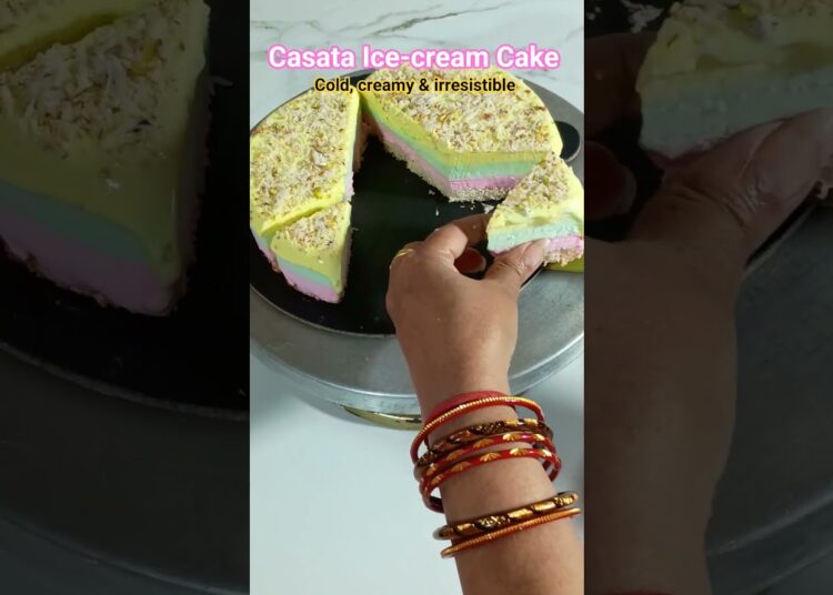 Layers of Royalty: Traditional flavors meets homemade love. #CassataIceCream #HomemadeIceCreamCake