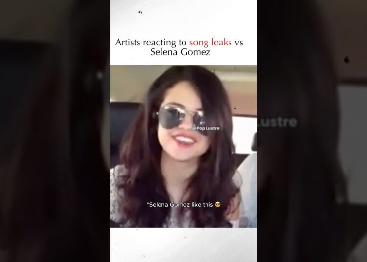 Artists reacting to song leaks vs Selena Gomez 😭💀 #Shorts #SelenaGomez #dualipa