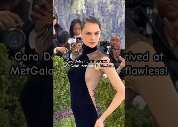 Cara Delevingne’s MetGala look is flawless #viralshort #celebrity #model #viralvideo #youtubeshorts