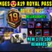 BGMI NEW ROYALE PASS A19 / BGMI 4.4 UPDATE A19 ROYAL PASS 1 TO 100 RP REWARDS RELEASE DATE