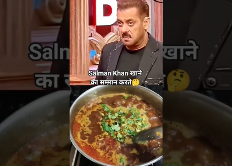 Salman Khan respects food.🤗#food #health #celebrity #bigboss #cooking #ytshorts #bollywood #viral
