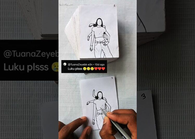 Luku on flipbook dance🔥 (Artist Version) #art #drawing #shorts #flipbook #dance #viral