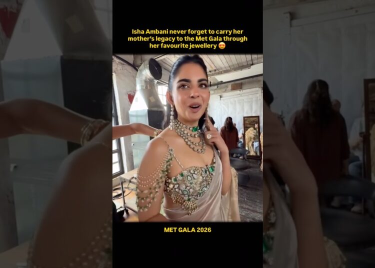 Isha Ambani At VOGUE’s Met Gala 2026 #ishaambani #ambani #celebrity #jewellery #ambanifamily