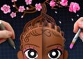 creating a *CHERRY BLOSSOM BRAIDS* sculpture