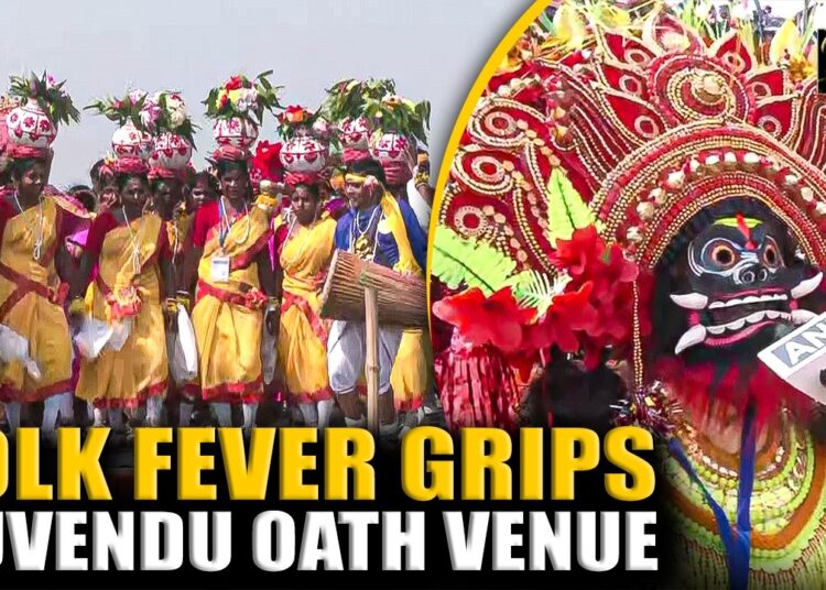 Kolkata: Folk artists add colors to Suvendu Adhikari’s historic oath taking as first BJP WB CM