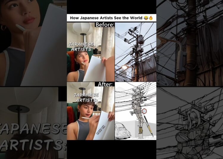 “How Japanese Artists See the World ππ₯ !! #japan #anime #memes