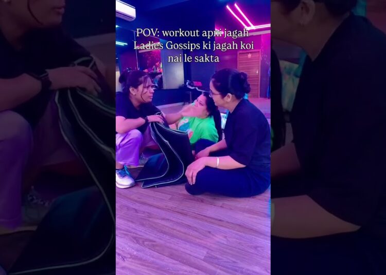 gossips vd yoga gang ……#viralshort #ytshorts #daily #funny #gossip #workout #yogaworkout #gym