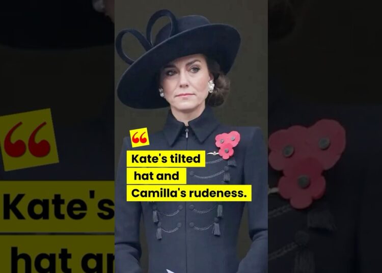Kate’s tilted hat and Camilla’s rudeness. #princesscatherine #camilla #royal