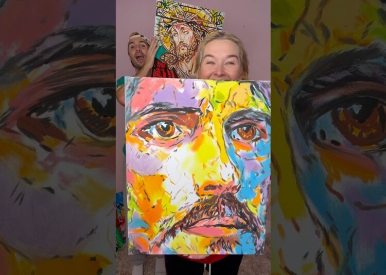 I just hope Christians like my art ❤️‍🔥♾️♠️#jesus #jesusart #faithoverfear #modernart #amen #god