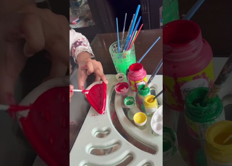 Watermelon jewellery holder :”” #art #artist