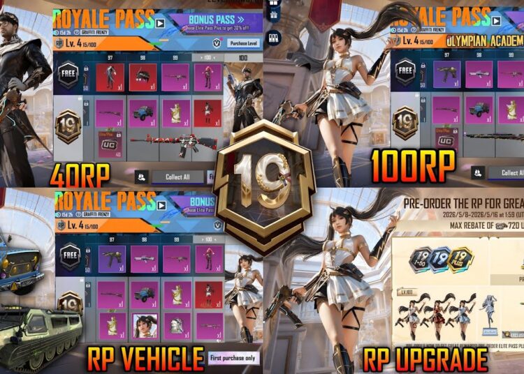 A19 Royal Pass 1 to 100Rp Rewards | BRDM SKIN | Rp Vehicle Skin | Rp Upgrade Skin | 100Rp Set