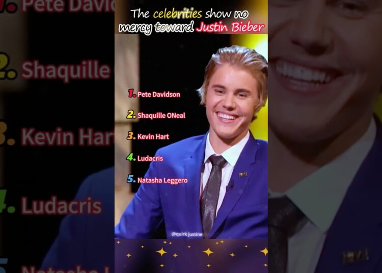The celebrities show no mercy toward Justin Bieber#fyp #celebrity #funny shorts #justinbieber