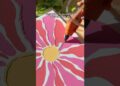 DIY $5 Flower Wall Art with Hot Glue 🌸 Easy Home Decor #shorts