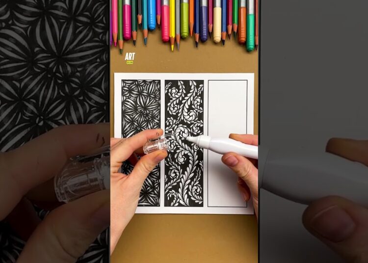 Art therapy ✍️ Relax by drawing 😌 #tutorial #art #easy #foryou