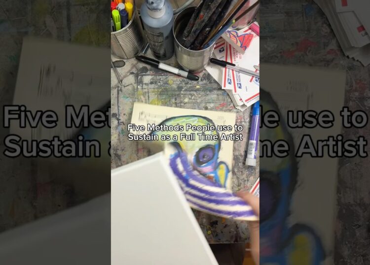 How to be a Full Time Artist #art #artist  #drawing #artskills #painting #fulltimeartist #mixedmedia