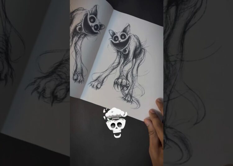 Drawing Catnap with thread. #howtodraw #art #drawing #artist #shorts