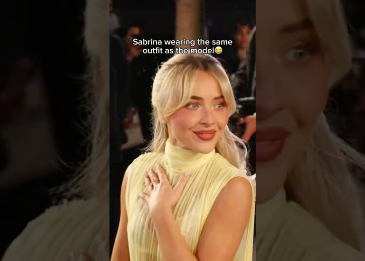 who wore it better? Sabrina vs. model😭 #celebrity