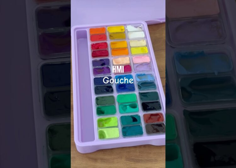 POV: you finally got the gouache set every artist wants✨ #art #gouche #youtubeshorts #hmi