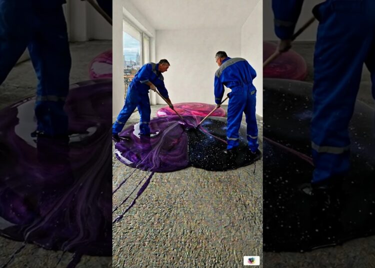 From Concrete to Royalty: Luxury Galaxy Epoxy Floor Reveal 🌌✨